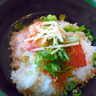 燻製の鮭のお茶漬け